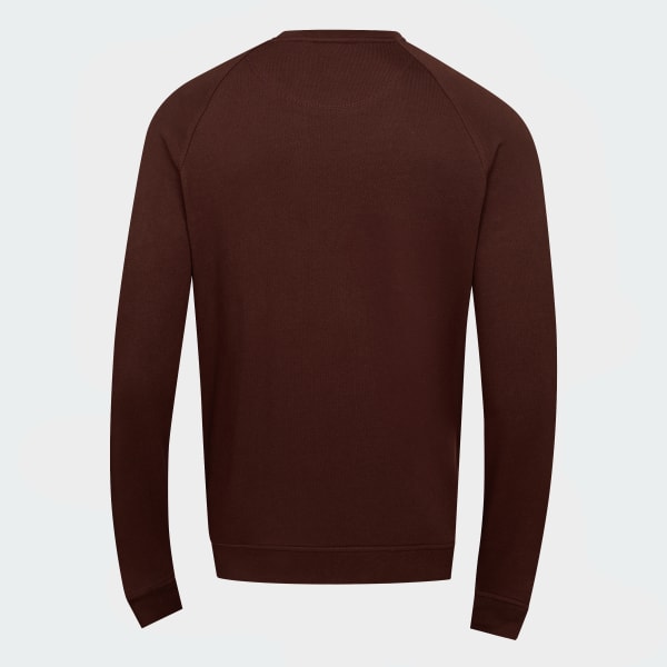 Marrom Moletom Trefoil Essentials Crew