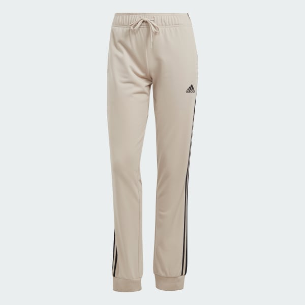 Bej Primegreen Essentials Warm-Up Slim Tapered 3-Stripes Eşofman Altı