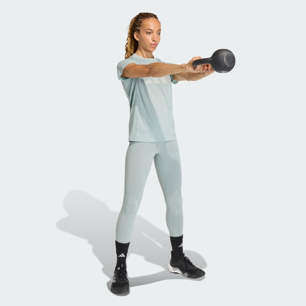 Verde Polera de Entrenamiento Train Essentials Big Performance Logo