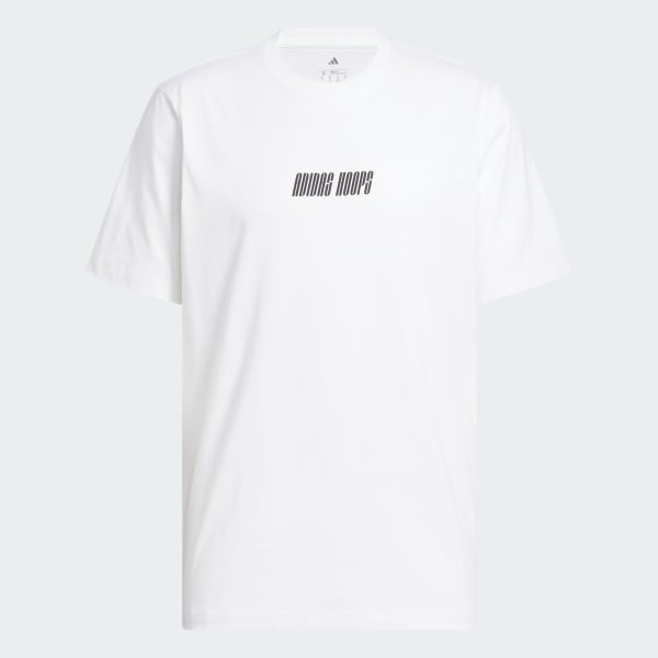 Wit adidas Hoops Graphic T-shirt