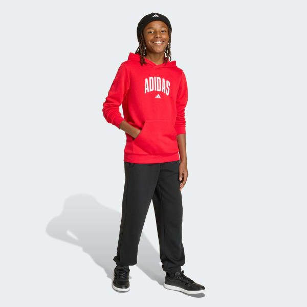 rouge SWEAT-SHIRT À CAPUCHE GRAPHIQUE CODES COLLEGIATE