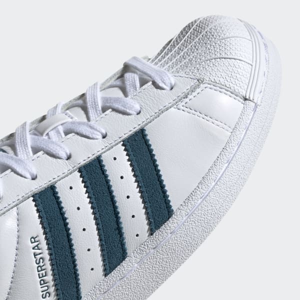 Women's Superstar Cloud White and Teal 