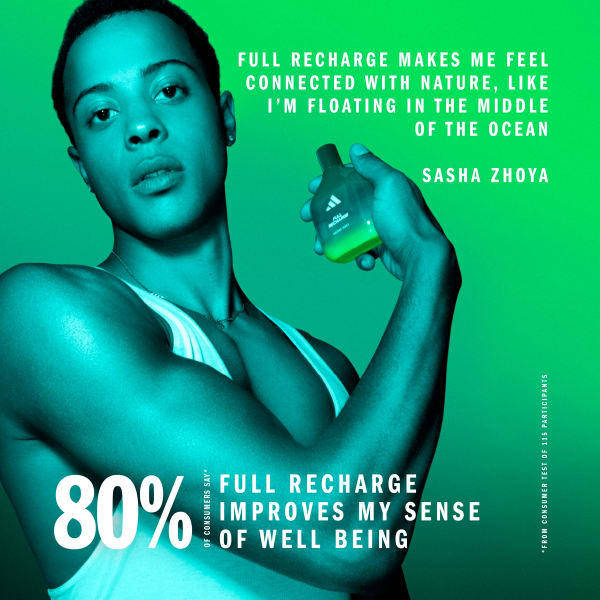 Green adidas Vibes Full Recharge Eau de Parfum, For All, 50ml (1.6oz)   