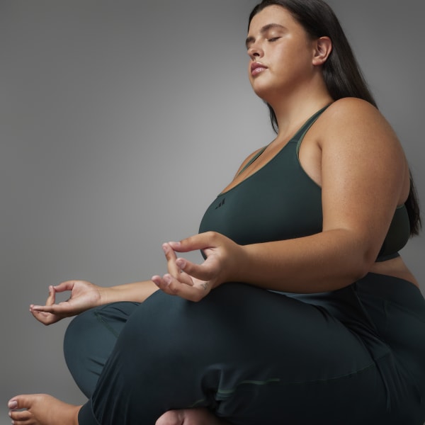 adidas Authentic Balance Yoga Pants (Plus Size) - Green, Women's Yoga
