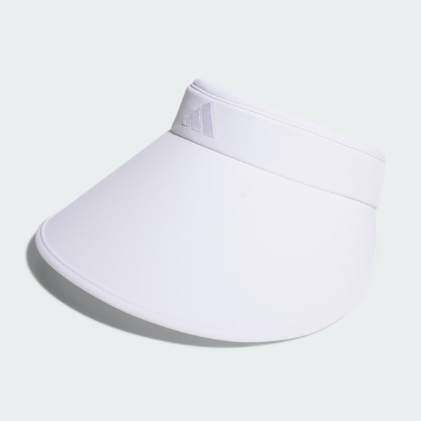 White Wide Brim Visor