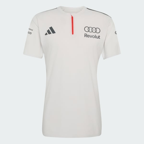 Blanc POLO MANCHES COURTES INGÉNIEURS ET ÉQUIPE MARKETING AUDI REVOLUT F1 TEAM