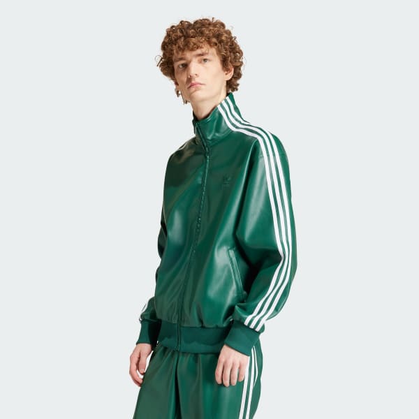 Verde Jaqueta Folgada Tecido Sintético Firebird Adicolor Três Listras
