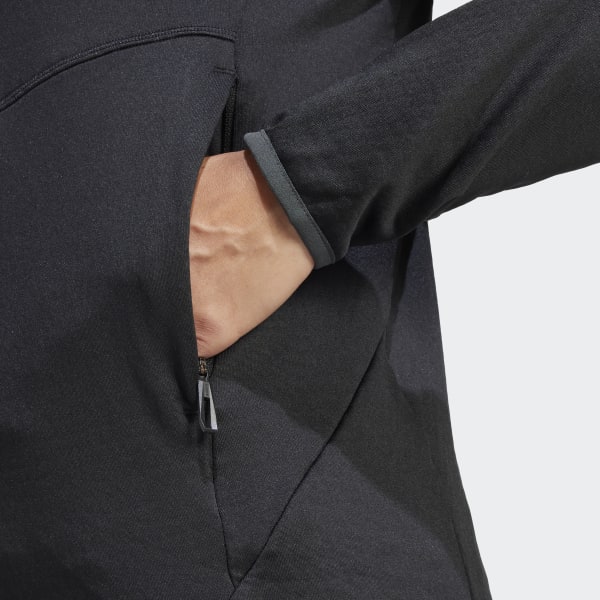 adidas Terrex Xperior Climawarm Light Fleece Hooded Jacket - Black