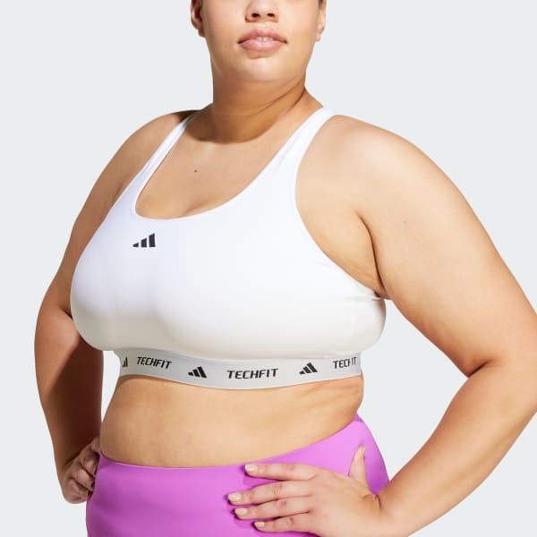 adidas Techfit Bra (Plus Size) - White | Free Shipping with adiClub