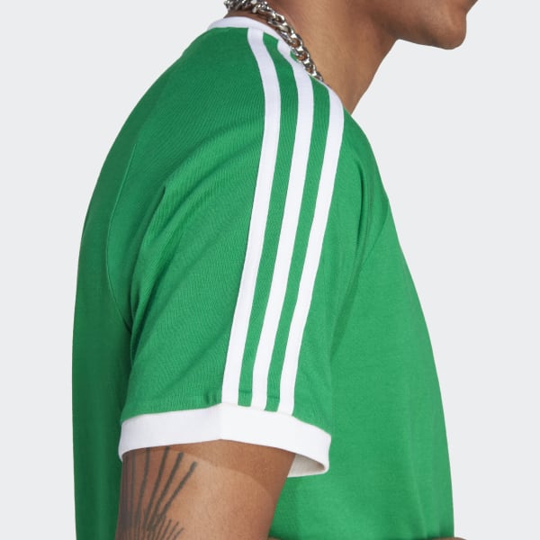 Adidas originals eqt tennis stripe t-shirt in green 2025