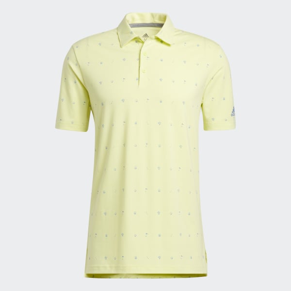 Yellow Allover Print Primegreen Polo Shirt DB288