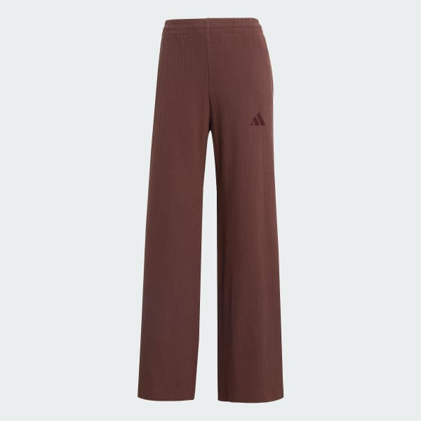 adidas ALL SZN Winterized Wide Leg Pants - Brown | Free Shipping
