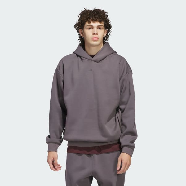 Γκρι adidas Basketball Fleece Hoodie (Gender Neutral)