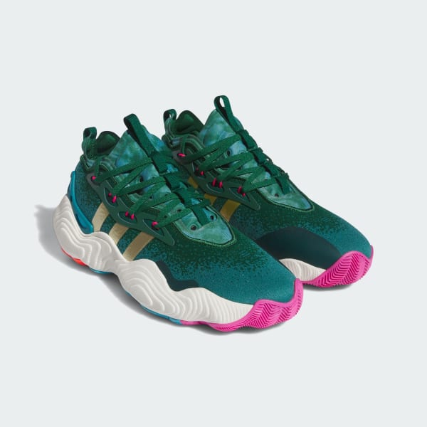 Green adidas basketball clearance shoes