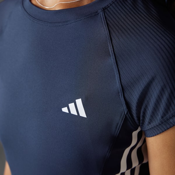 Blau Hyperglam Rib T-Shirt