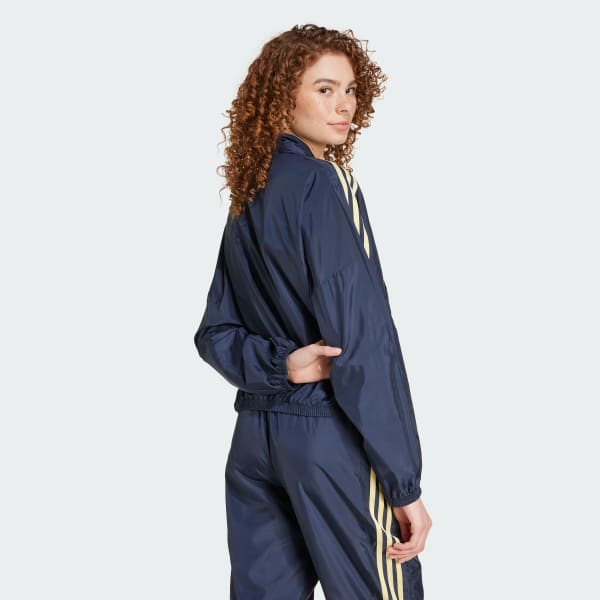 adidas Tiro Cut 3 Stripes Summer Woven Track Jacket Blue adidas Thailand