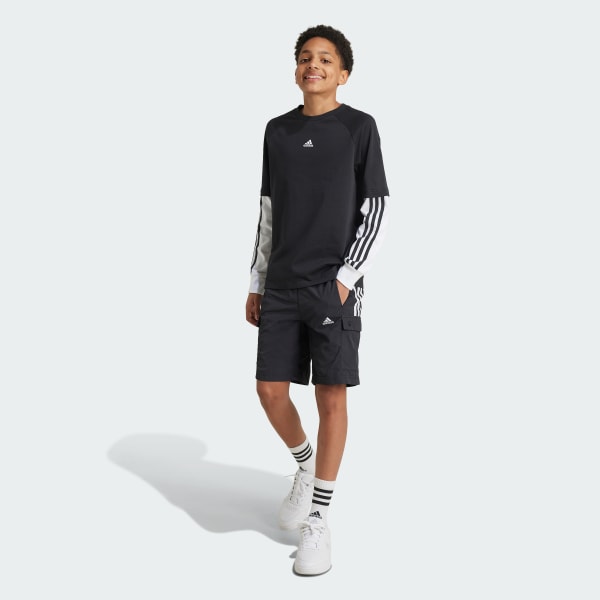 Zwart Street Jam Woven Cargo Short Kids