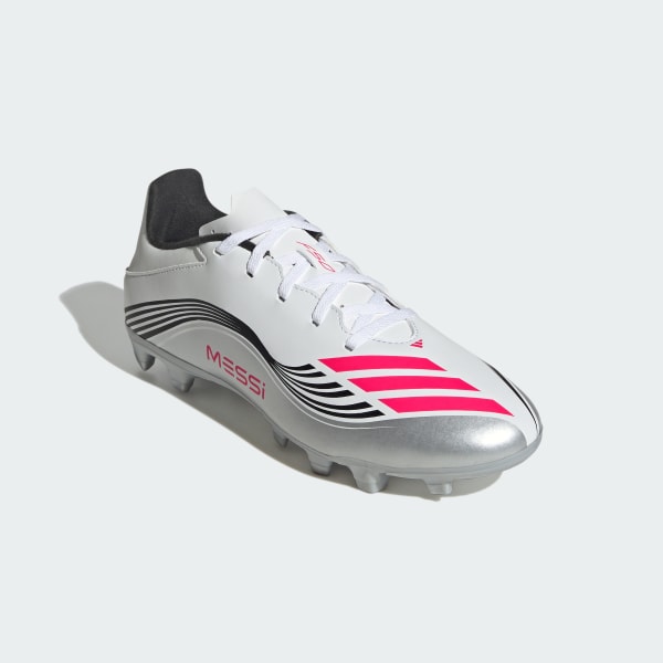 Bianco Scarpe da calcio F50 Messi Club compatti/multisuperficie