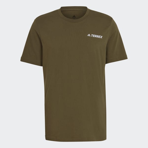 Verde Remera Terrex Mountain Estampada