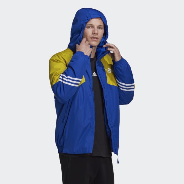 Blau Back to Sport Hooded Jacke
