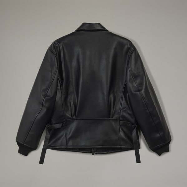アディダス Y-3 PLEATHER BOMBER JACKET - ブラック | アディダス ジャパン