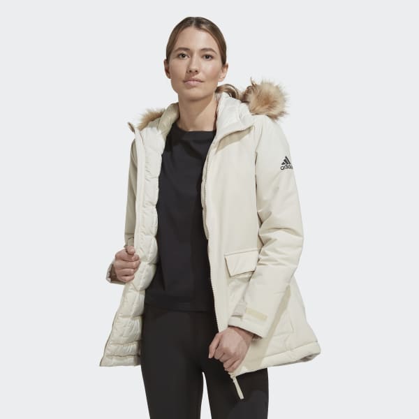 Beige Utilitas Parka met Capuchon AV267