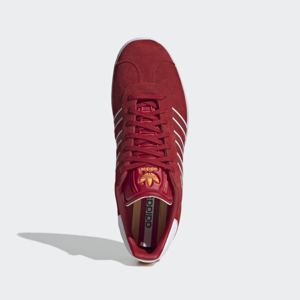 Mens adidas gazelle new arrivals ii red suede trainers