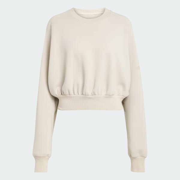 adidas Soft Lux Loose Sweatshirt - Beige | Free Shipping