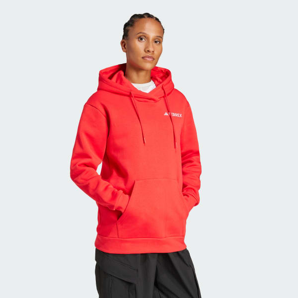 Rojo Polerón con Capucha Terrex Multi Logo Pequeño
