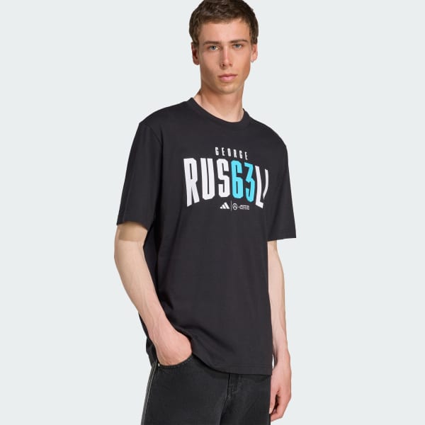 noir T-shirt George Russell Mercedes - AMG Petronas Formula One Team