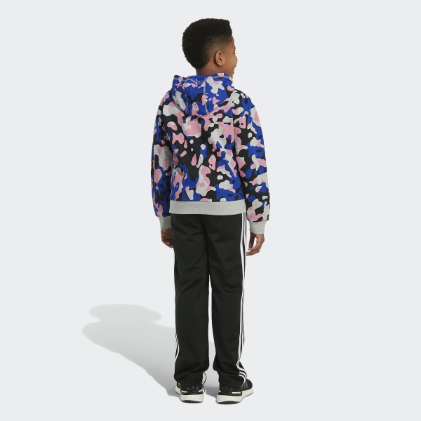 Grey Camo Allover Print Pullover Hoodie