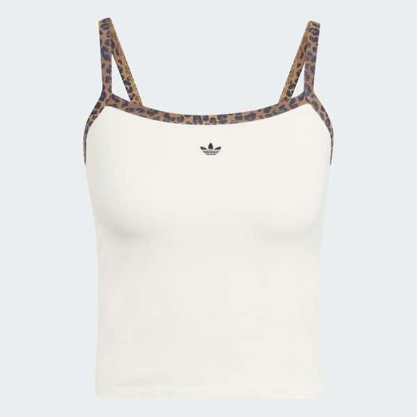 Blanc Débardeur Leopard