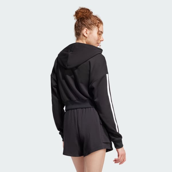 Adidas tracksuit cropped hoodie discount