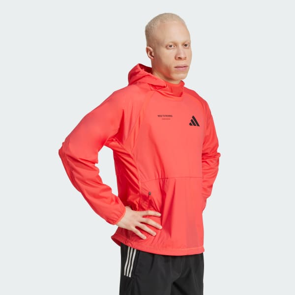 Moletom Capuz Adizero Road to Records (Unissex) - Vermelho adidas