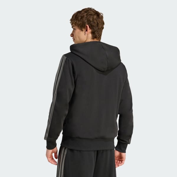 Black Holiday 3-Stripes Full-Zip Hoodie
