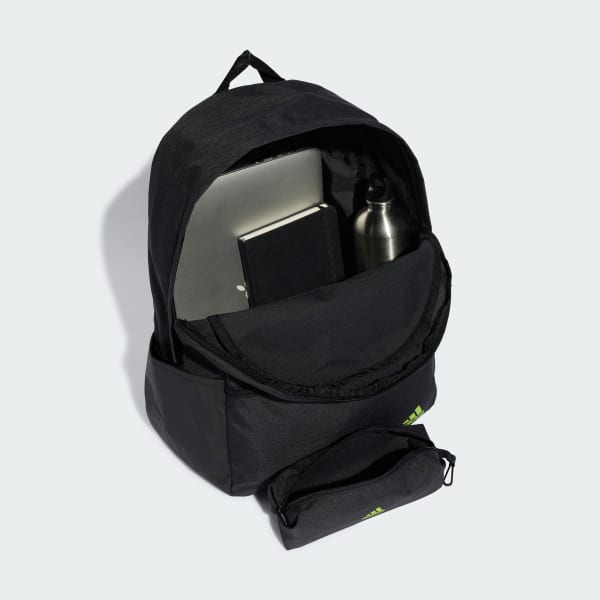 Black Classic Horizontal 3-Stripes Backpack