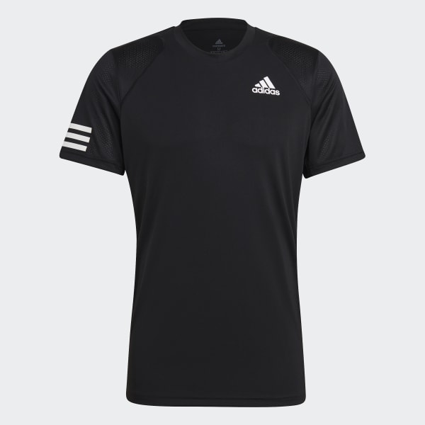 Zwart Club Tennis 3-Stripes T-shirt 22590