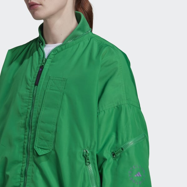 Zielony adidas by Stella McCartney Woven Bomber Jacket