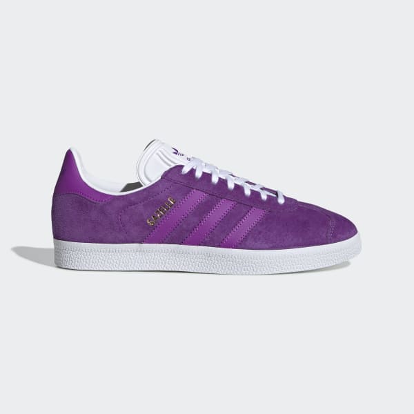purple adidas gazelle trainers