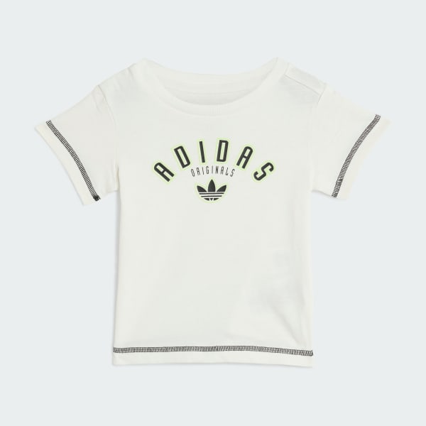 White Short Tee Set Kids