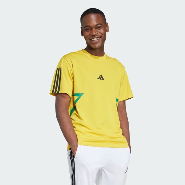 adidas House of Tiro Colorblock Tee - Yellow | Free Shipping
