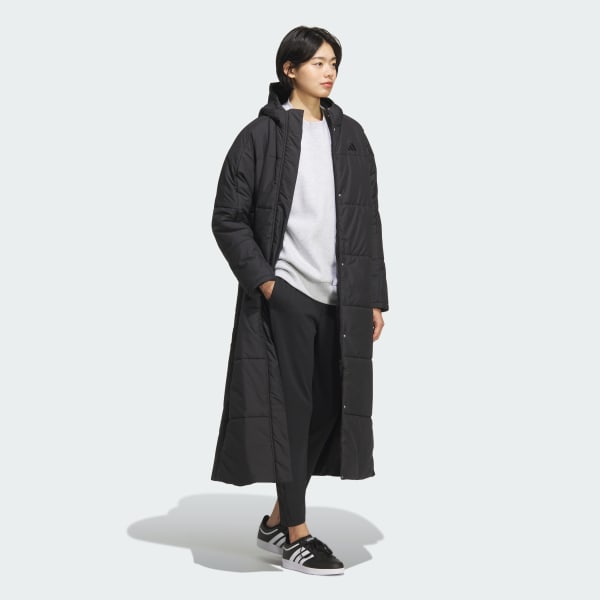 「最終価格」adidas ロングコート 黒　OTサイズ 最終価格」adidas ロングコート 黒 OTサイズ 最終価格」adidas