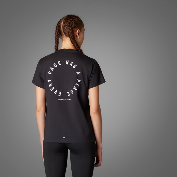 Đen Áo Thun Runners (Unisex)