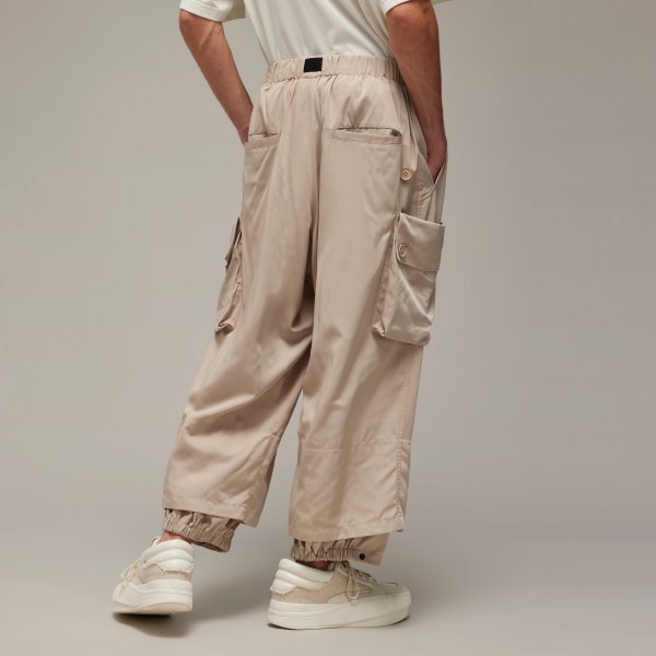 Brown Y-3 Nylon Twill Cuffed Pants