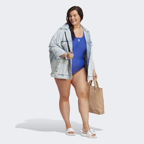 modrá Plavky Adicolor 3-Stripes (plus size)