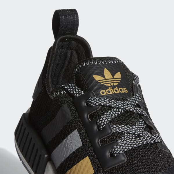 black and gold nmds