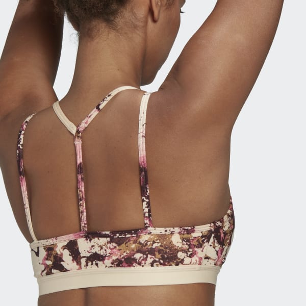 Pomarańczowy Yoga Essentials Studio Light-Support Allover Print Bra TG117