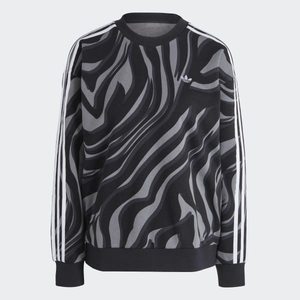 Abstract Allover Animal Print Sweatshirt