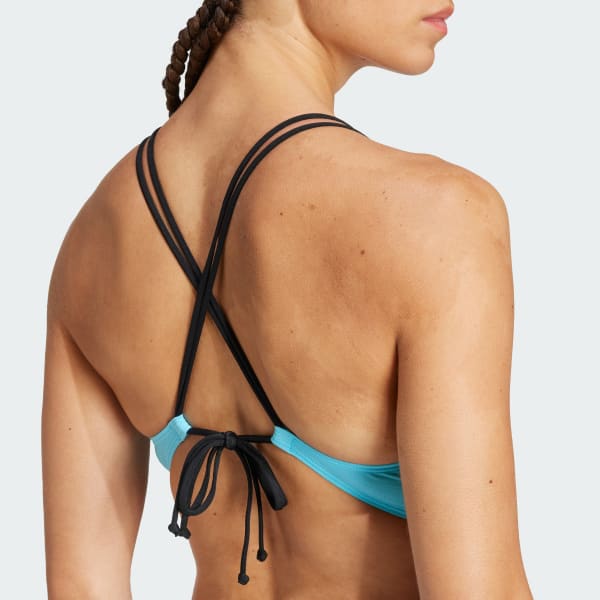 adidas Ripstream 3-Stripes X-Back Swimsuit - Turquoise