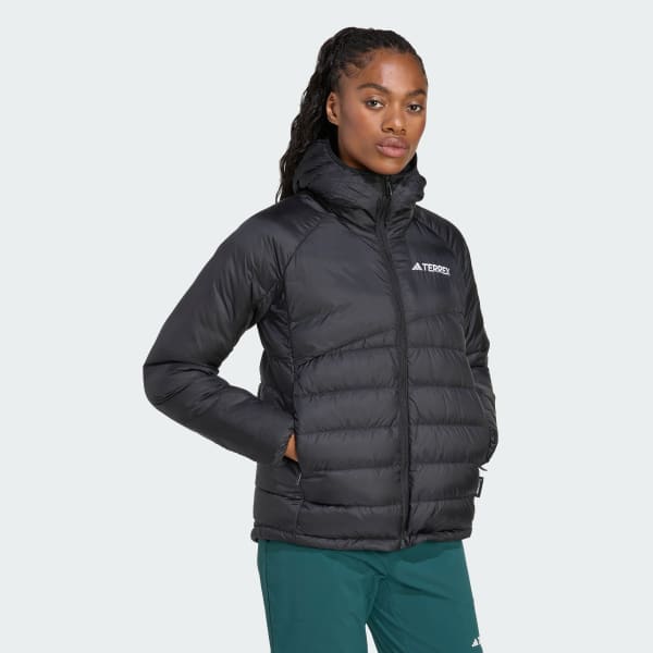 Black Terrex Xperior CLIMAWARM+ Down Hooded Jacket